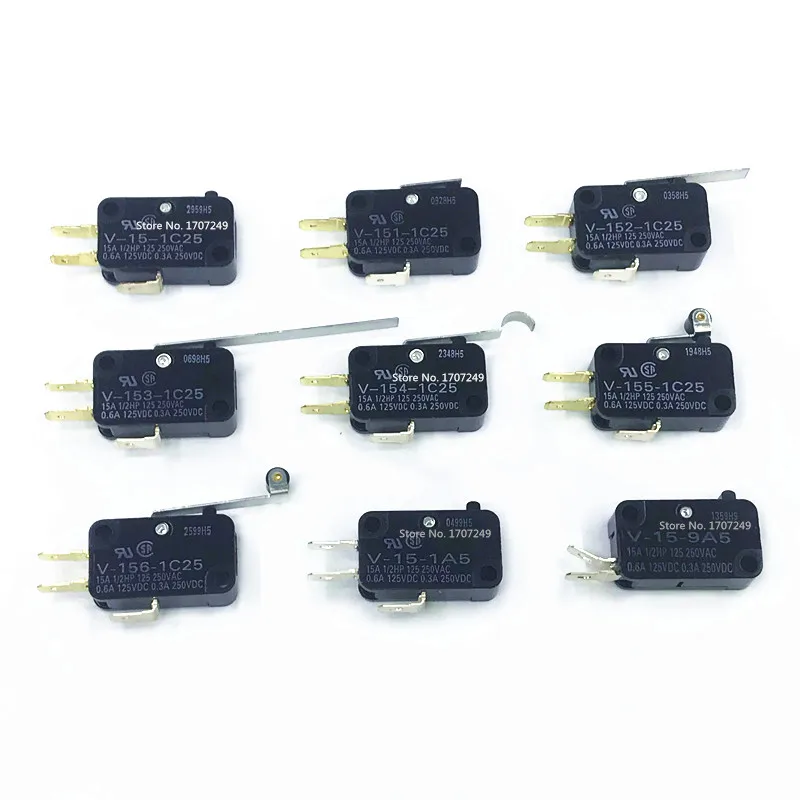 

10Pcs original OMRON micro switch V-15-1A5 V-15-9A5 V-15-1C25 V-151-1C25 V-152-1C25 V-153-1C25 V-154-1C25 V-155-1C25 V-156-1C25