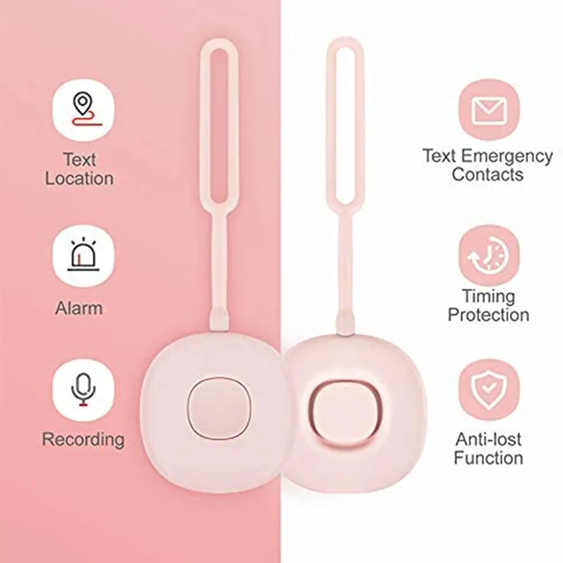 Security Protection Self-Defense Alarm Smart Personal Keychain For Emergency Women Kids Elderly Recording GPS Location Anti-Lost