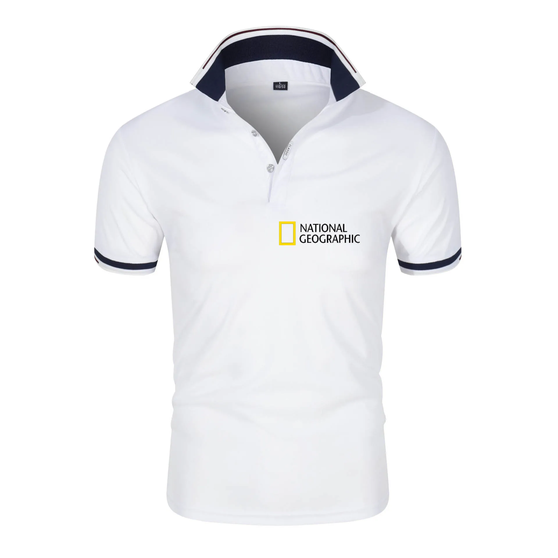 

Рубашка-поло мужская с коротким рукавом и отложным воротником