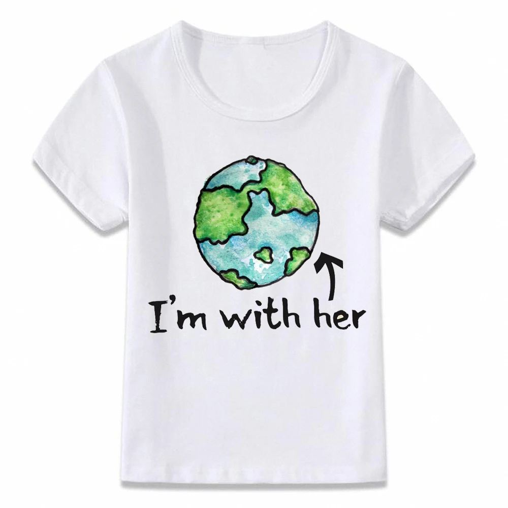 

Kids Clothes T Shirt Earth Day I'm with Her T-shirt for Boys and Girls Toddler Shirts Tee oal184