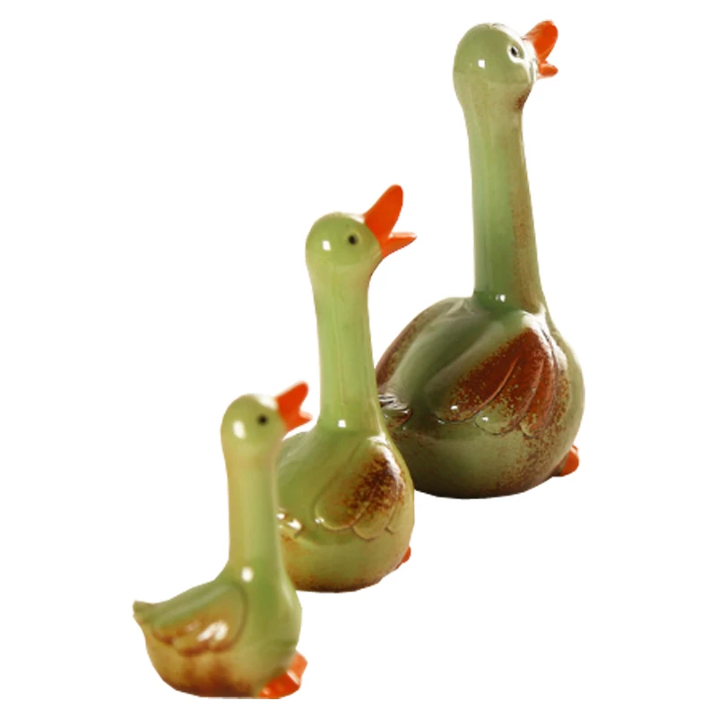 Набор керамических украшений в виде утки для сада|Садовые статуи и скульптуры| |