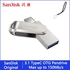 Флеш-накопитель USB Sandisk Type C, OTG Флешка 128 ГБ, 128 ГБ, 64 ГБ, 32 ГБ, 256 ГБ, 512 ГБ, ТБ, флеш-накопитель с USB 3,1, переносной накопитель для ключей