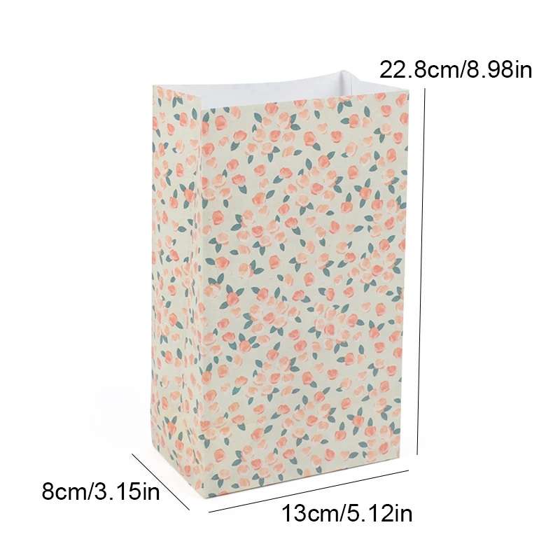 4 шт./компл. бумажные подарочные пакеты с цветами конфетная еда наклейкой лучшая