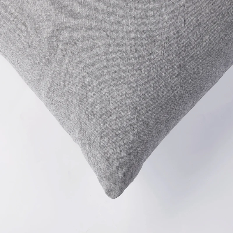 PHF Cotton Back Cushion Pillow Cover 45*45 cm Yarn Dye Pad For Solid Two-Pack Solid Russet Red Dark Grey Blue Color