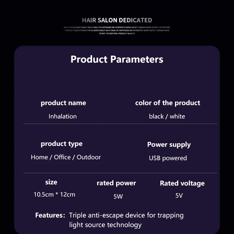 Электрическая лампа-ловушка для комаров светодиодный насекомых средство против