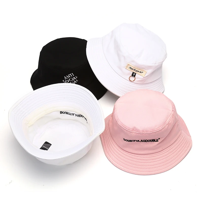 Складная шляпа ведро с вышитыми буквами унисекс хлопковая рыболовная охотничья