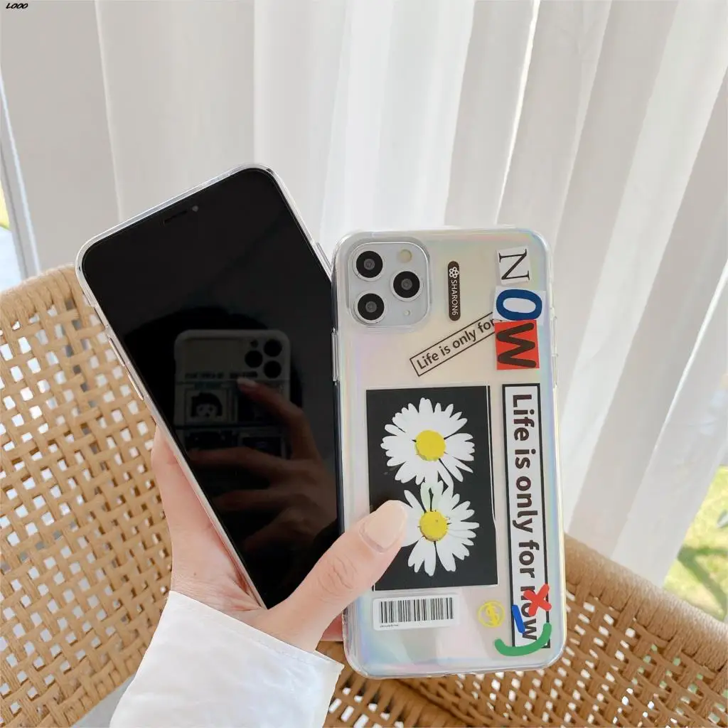 Флуоресцентная Маргаритка подходит для iphone11promax X XR Япония и Южная Корея простой