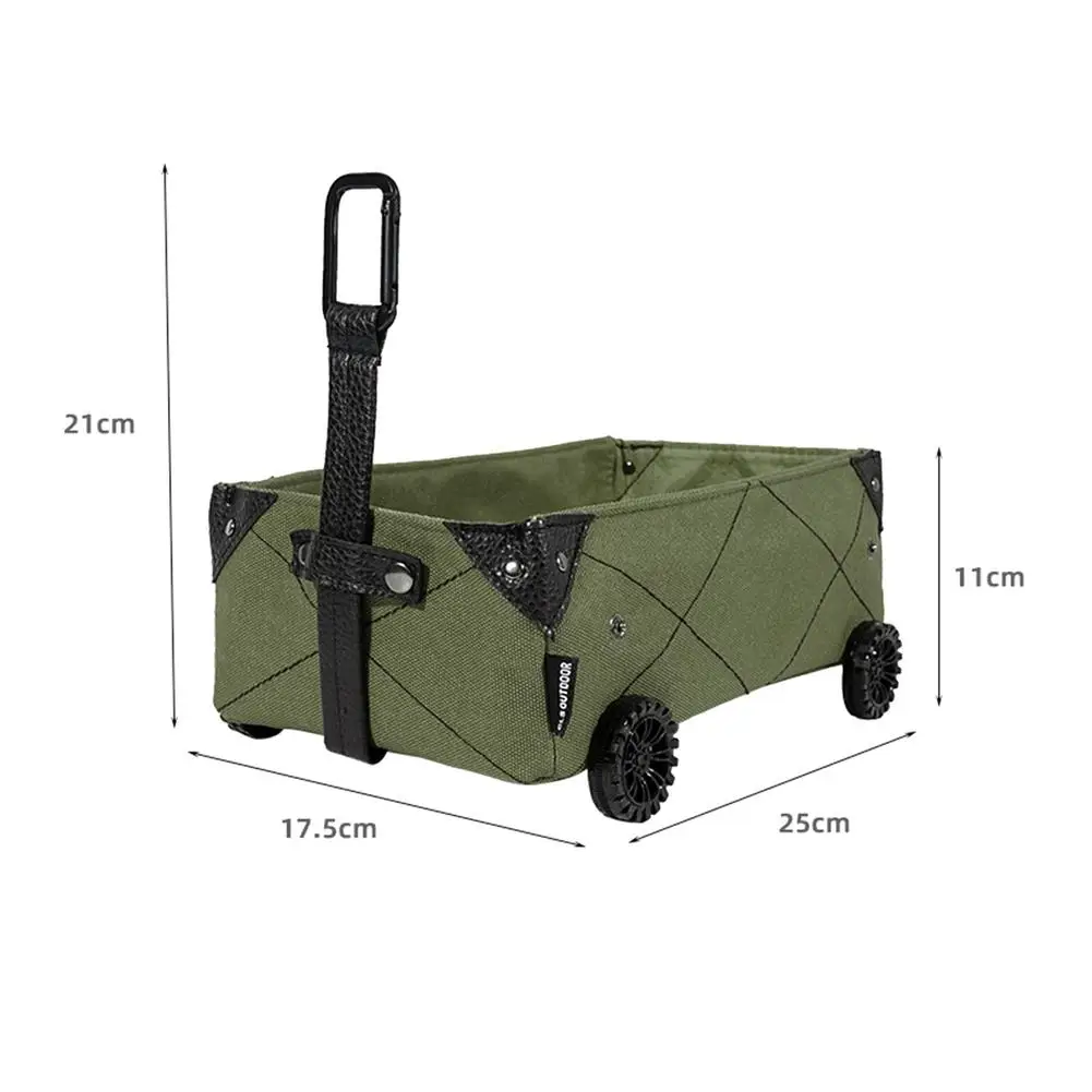 

Outdoor Camping Storage Box Mini Camping Car Tissue Box DIY Canvas Folding Trolley Shopping Cart