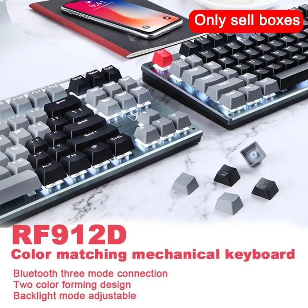 Модная механическая клавиатура с тремя режимами подключения Keycap Cherry PBT Dye Subtion