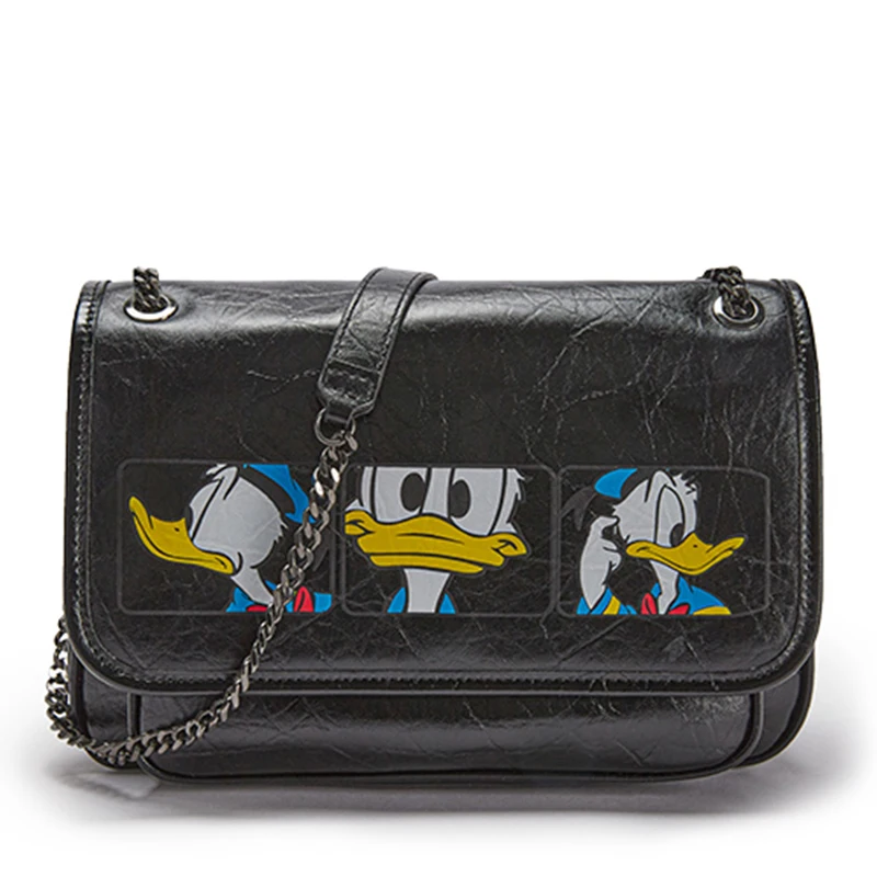 

Модная повседневная женская сумка через плечо с мультипликационным изображением Диснея Дональда Дак, модная Роскошная вместительная дамс...