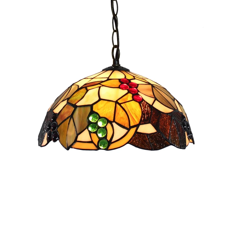 12-дюймовая американская сельская креативная Витражная лампа Тиффани для