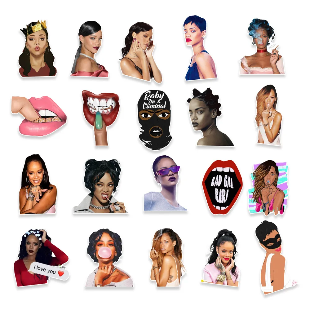 10/30/50PCS Rihanna Personalized Graffiti Waterproof Sticker Suitcase Notebook Refrigerator Skateboard Water Cup HelmetWholesale | Игрушки и