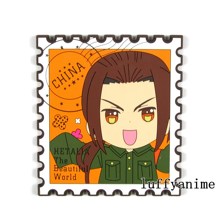 

Hetalia Axis Powers Rubber Mascot Coaster World Stars APH Wang Yao Arthur Kirkland Alfred F Jones Anime accessories