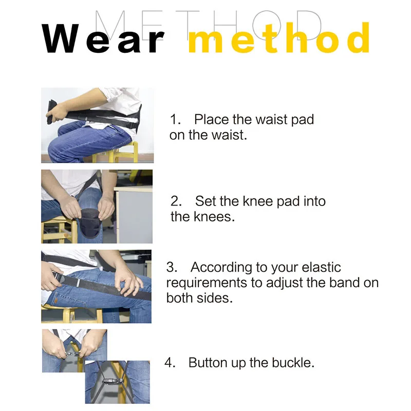 

Adjustable Waist Back Knee Posture Corrector Support Belt Back Slouching Posture Correction M2