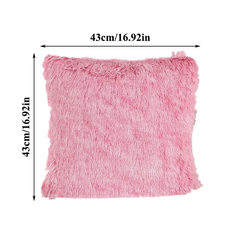 

Soft Comfortable Fluffy Solid Plush Square winter Cushion Cover Modern Throw Pillow Case Car Sofa Decor Supplies 45*45cm