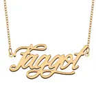 Ожерелье с именем Фагота для женщин, ювелирные изделия из нержавеющей стали с покрытием из 18-каратного золота, кулон-табличка с именем Femme, подарок для матери, девушки
