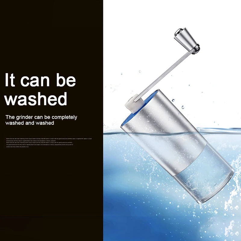 Мини ручная кофемолка с прозрачным корпусом регулируемая керамическая мельница