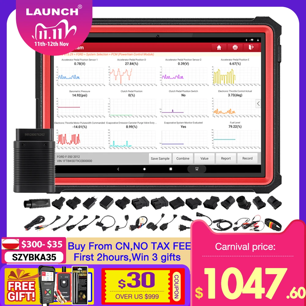 LAUNCH X431 PRO3S+ 10.1 Inch Full systems Professional diagnostics ECU Coding 30+ Resets 2 years free PK Launch X431V Plus Scan |