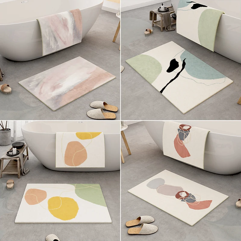 

Bathroom Anti-slip Mat Toilet Water Absorbent Floor Mat Entrance Door Door Foot Mat Entrance Mat Bedroom Carpet Household Mat