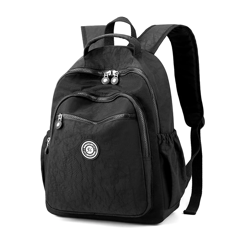 

Waterproof Nylon Women Backpack Fashion Anti-theft Women Backpacks Pure Color School Bag High Quality Large Capacity Backpack