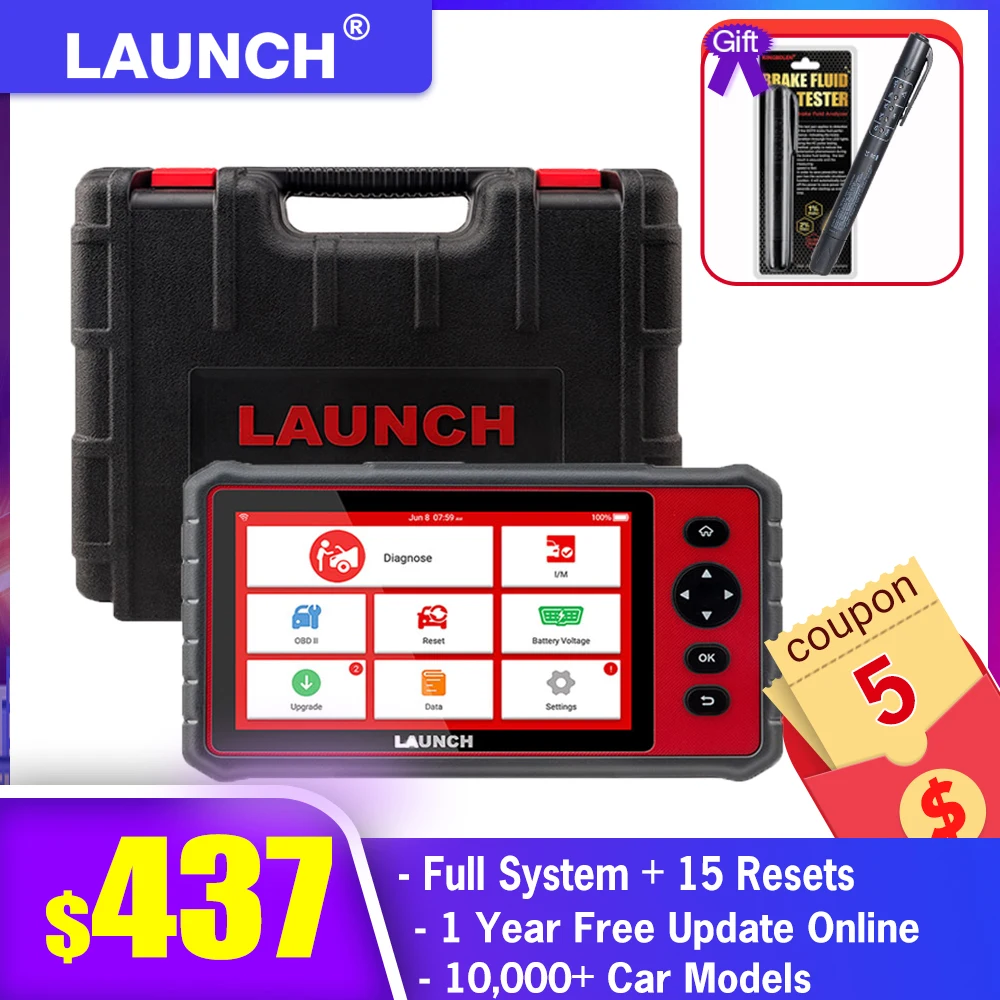 

LAUNCH X431 CRP909E Full system Car Diagnostic tool Airbag SAS TPMS EPB IMMO 28 Reset Function CRP909 obd2 scanner code reader