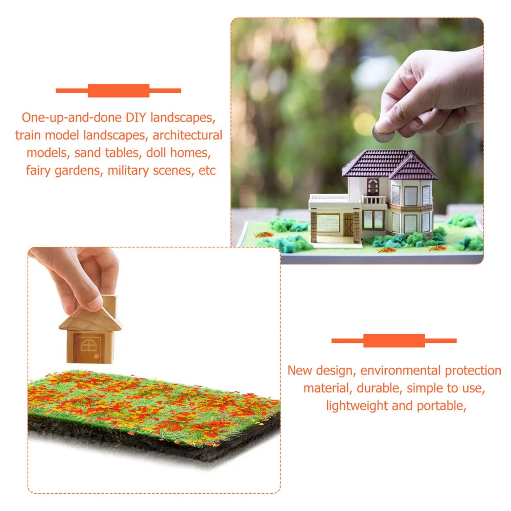 

1 Box Flower Cluster Mini Vegetation Group Grass Bushes for Static Scenery Model