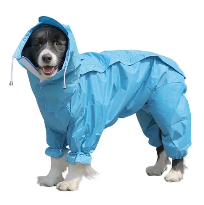 

Large Dog Raincoat Clothes Waterproof Rain Jumpsuit For Big Medium Small Dogs Golden Retriever Outdoor Pet Clothing Coat