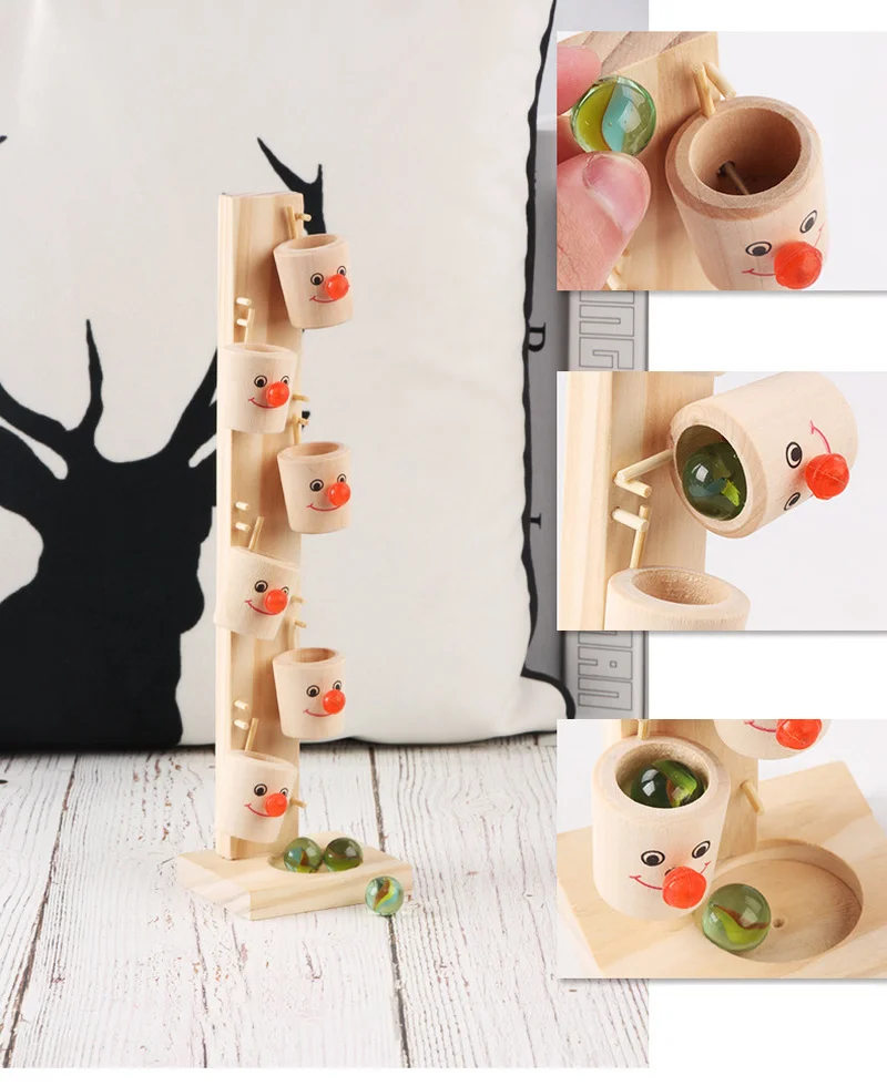 Детская головоломка игрушка Клоун Pour Ball Table Pinball Детские интересные мальчики и