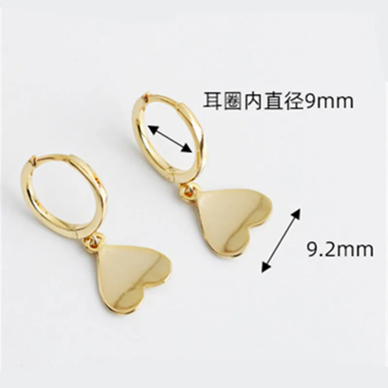 

WANTME Minimalist Glossy Love Heart Tassel Stud Earrings for Fashion Women Genuine 100% 925 Sterling Silver Bohemia Jewelry 2020