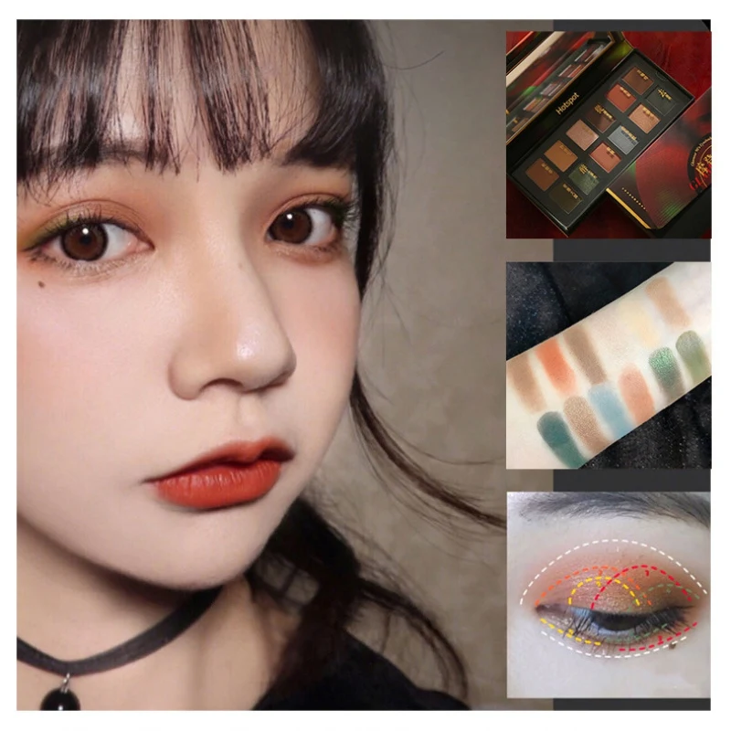 Палитра теней для век 12 цветов долговечная прочная водонепроницаемая