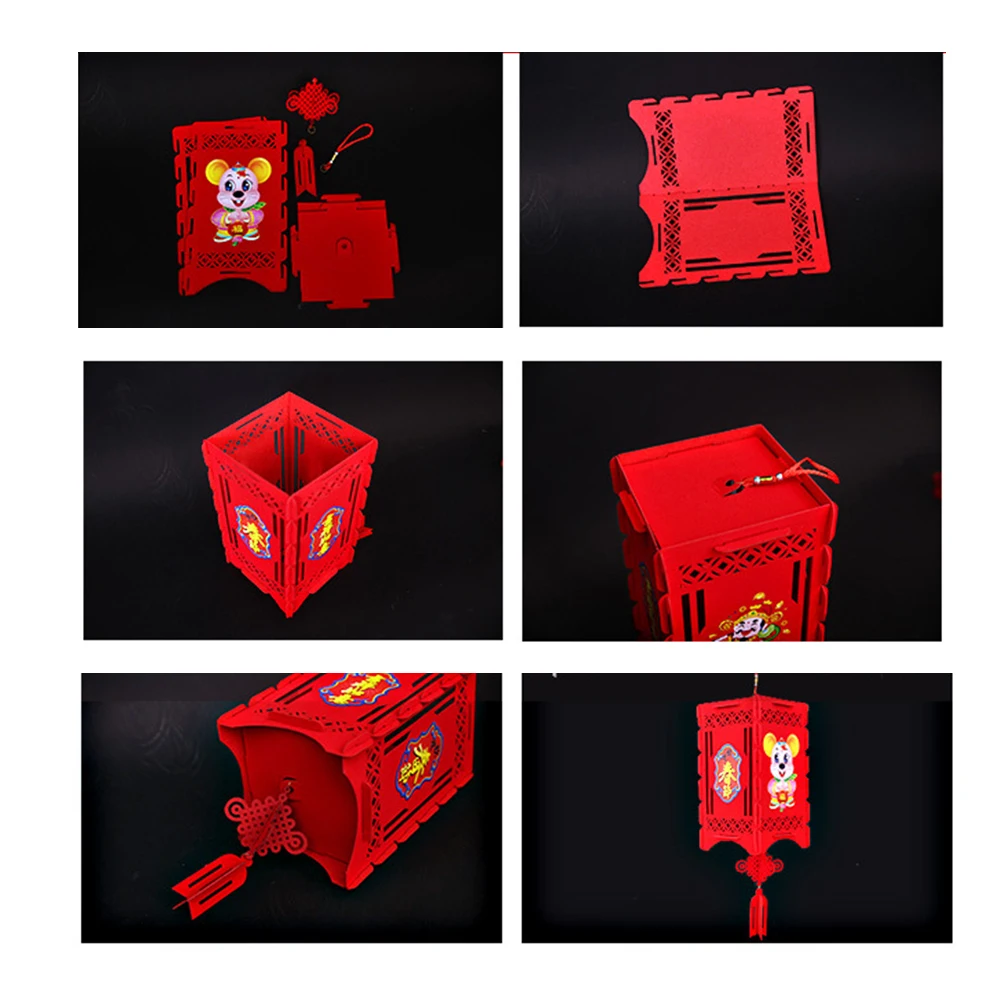 Подвесная сборка с новым годом Удачи Китайский фонарь красный бумажный s