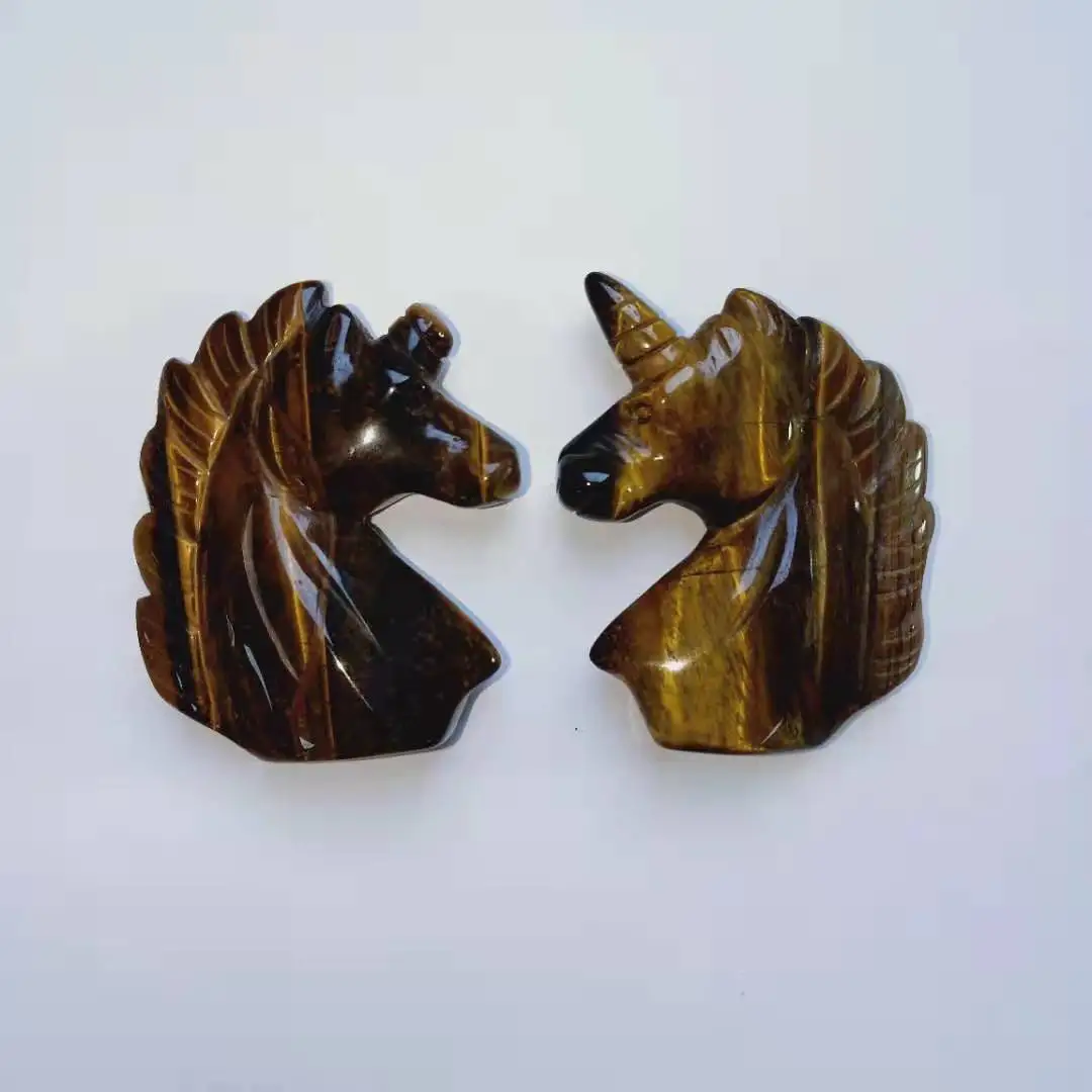 High Quality 2.5inches Various Gemstone Unicorns Shape Crystal Cute Animal Hand Polished Feng Shui For Gift& Home Decor WYQ