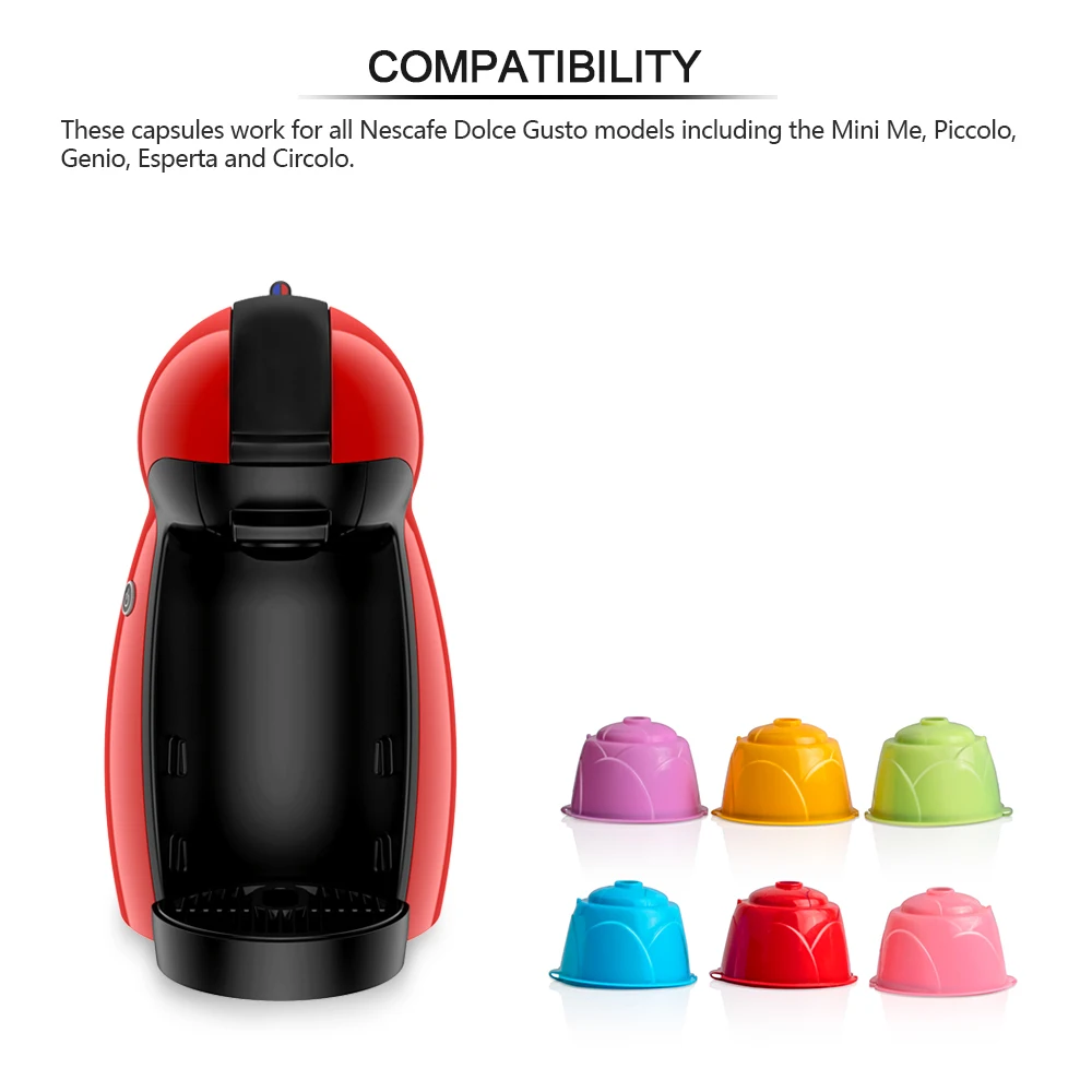 Plastic Coffee Filter Cups Pod Refillable Dolce Gusto Reusable Capsule Fit For Nescafe Machine | Дом и сад