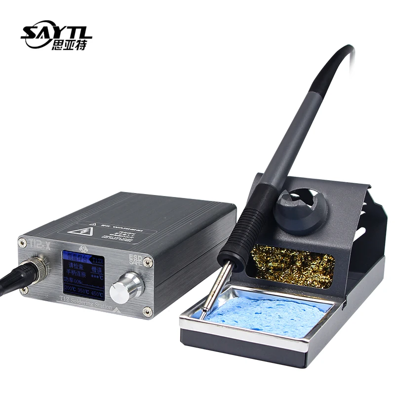 Паяльная станция OSS T12-X, электронный паяльник, светодиодный цифровой дисплей, паяльная станция с жалами, сварочные инструменты