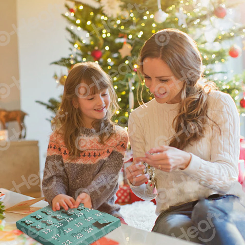 OHEART снеговик Рождественский календарь обратного отсчета женские девичьи