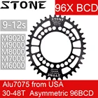 Овальная Звездочка Stone 96 BCD для Shimano M6000 M7000 M8000 M9000 32t 34 36 40 42 44 48T, велосипедная зубчатая пластина 96bcd