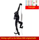 Полимерный подвесной светильник черного и белого цветов, лампы для гостиной, художественные осветительные приборы для кабинета, светодиодные светильники с лампочками E27