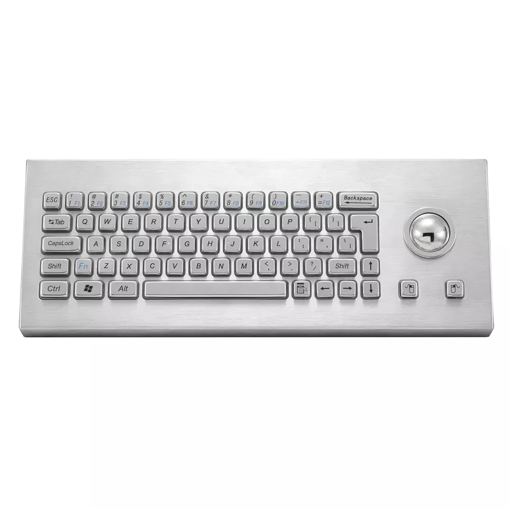 63 клавиши промышленная настольная клавиатура из нержавеющей стали со