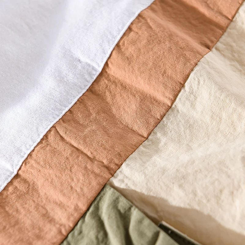 

2020 Summer new style short-sleeved linen t shirt men fashion brand t-shirt for men casual patchwork tshirt mens chemise camisa