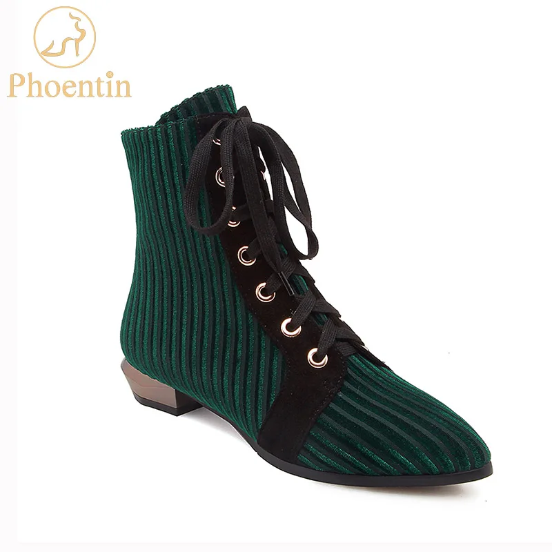 Phoentin/ботильоны на низком каблуке из коровьей замши коллекция 2019 года полосатые