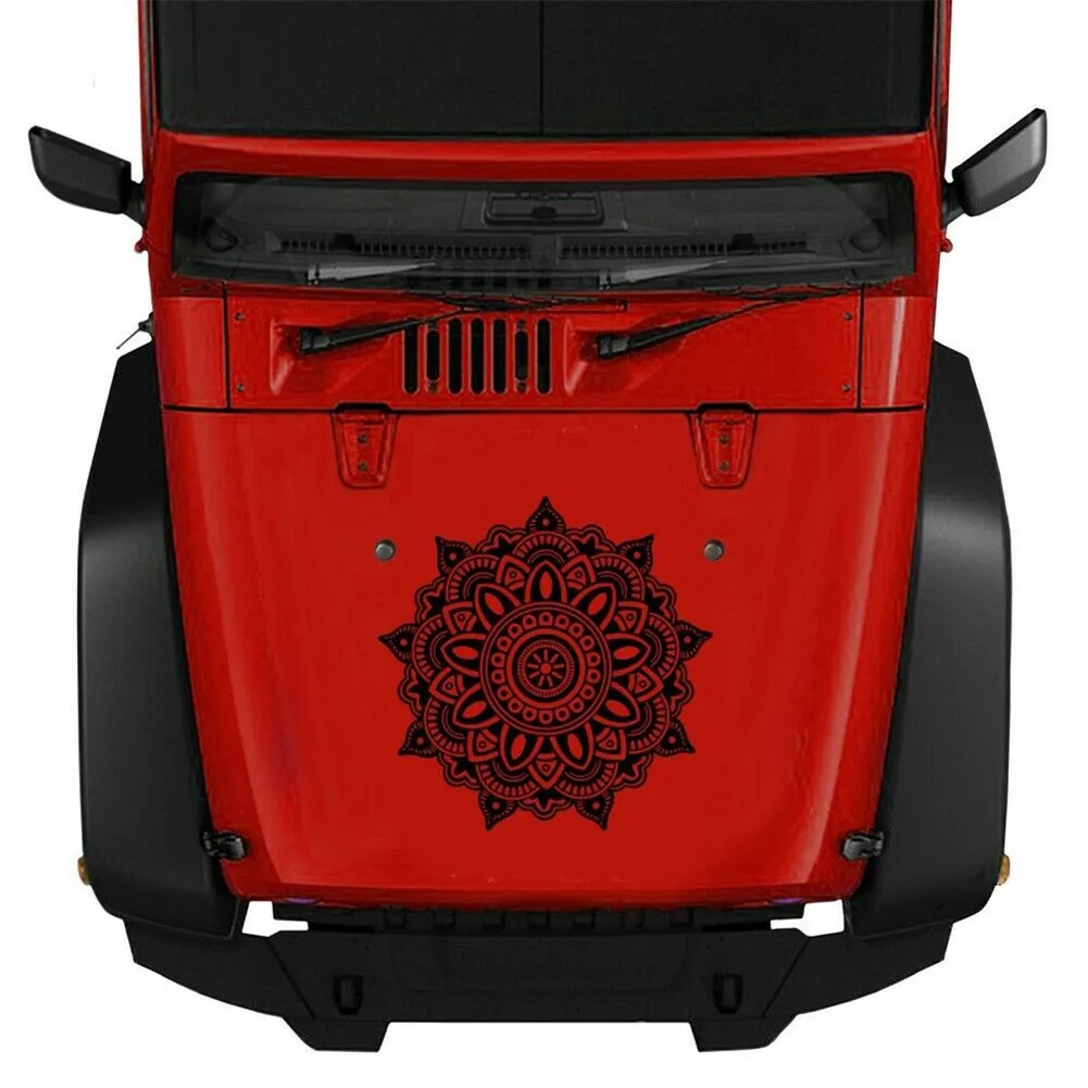

Truck Car Stickers Universal 50x50cm Black Body Decal Door Engine Flower
