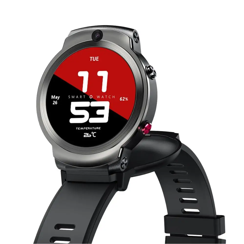 2021 DM28 4G Smart Watch MT6739 WiFi GPS BT 1.6'' Touch Screen Fitness Tracker Android 7.1 3GB+32GB With Camera | Компьютеры и