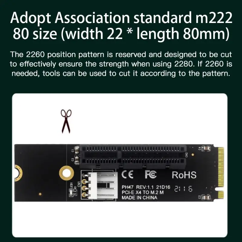 Новейшая Райзер-карта NGFF M.2-PCI-E 4X M2 M Key To PCIe X4 Adapter светодиодный ным индикатором SATA