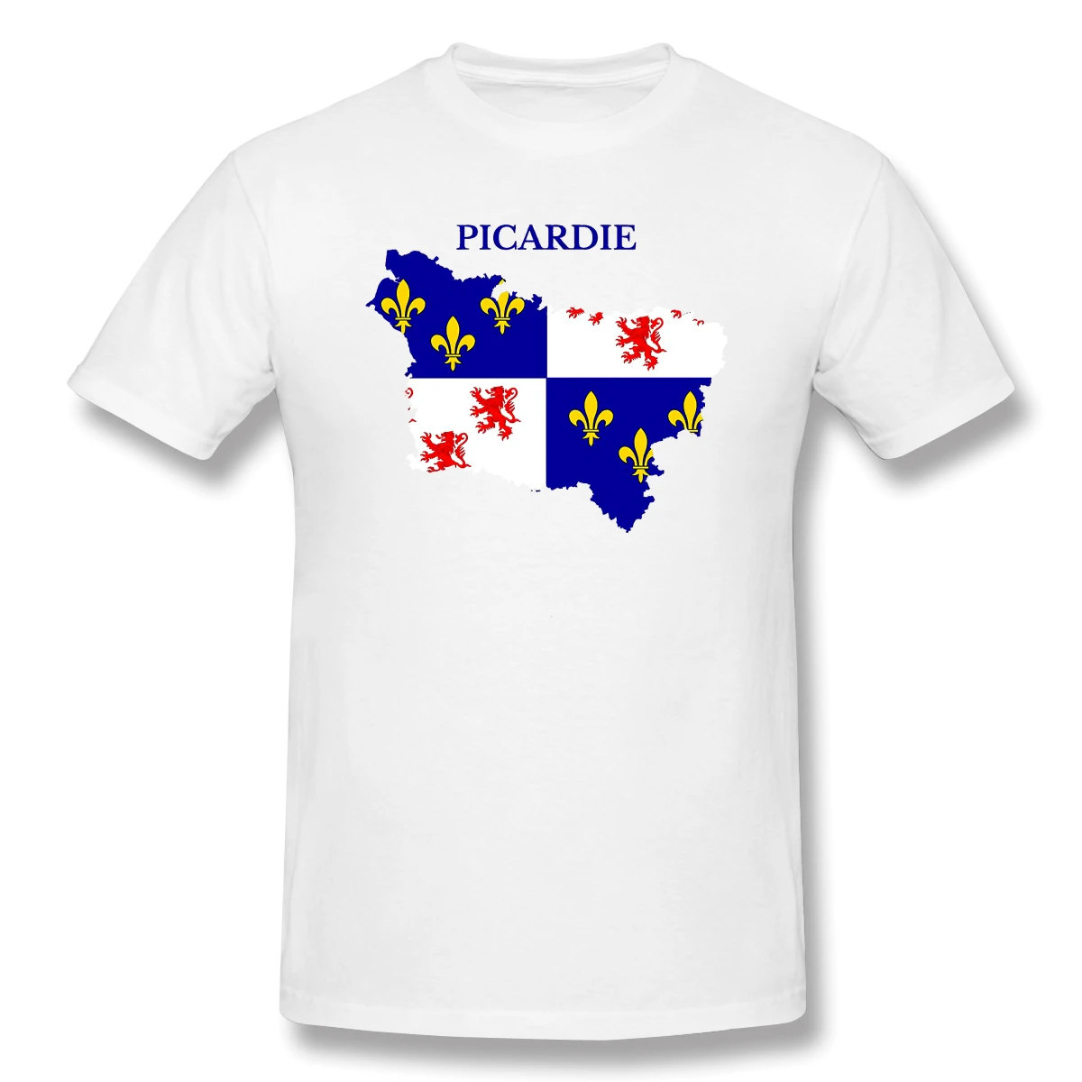 Футболка Picardy (Picardie) Мужская базовая тенниска с коротким рукавом флаг карты
