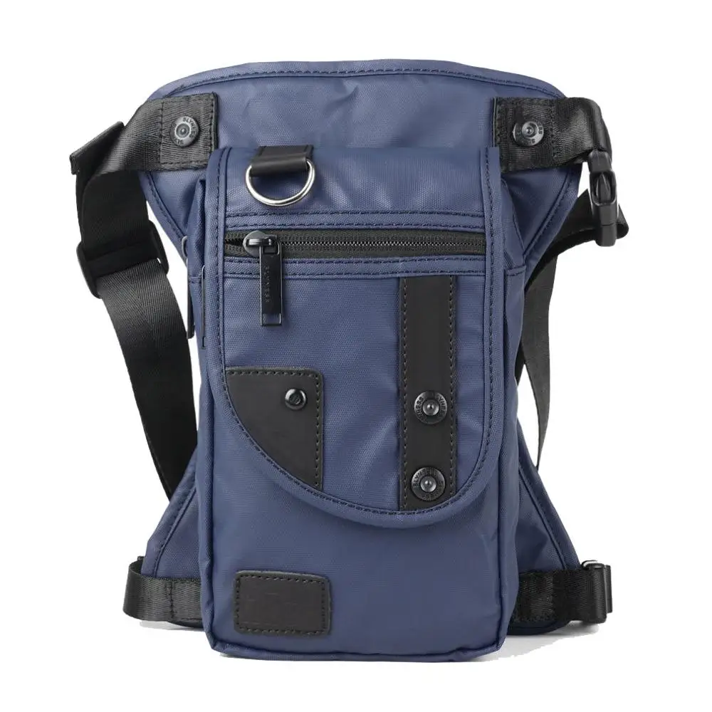 Blue Oxford Мужская парусиновая сумка с заниженной талией, поясная сумка на бедро, поясная сумка в военном стиле для езды на мотоцикле, сумка через плечо, новинка - Цвет: Blue Oxford