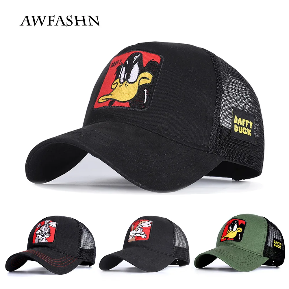 2020 мультяшная бейсбольная Кепка унисекс с вышивкой животных сетчатая дышащая