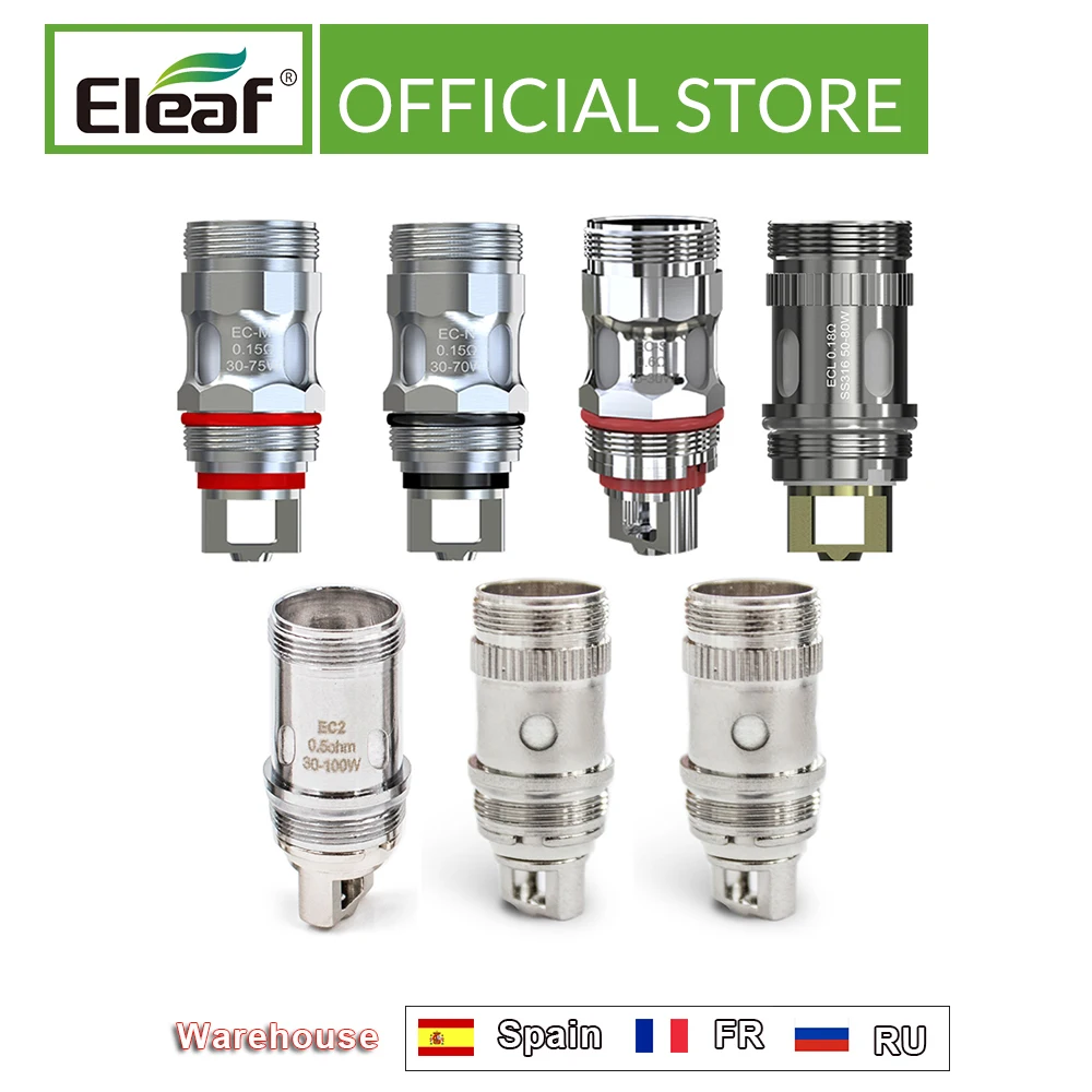 Eleaf EC головы Серии испарителя катушки EC-M EC-N EC2 катушки для Ijust S ijust 2 ijust ECM istick спираль Pico Melo серии распылитель