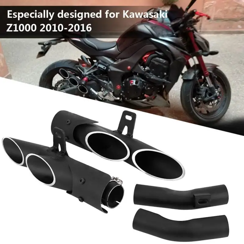 

Motorcycle Exhaust Muffler Middle Pipe Link Connect For Kawasaki Z1000 2010-2020 Tailpipe Kit Motorcycle Accessories