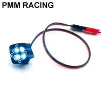 1pair plastic high quality bumper diy led spotlights 4 square lamps for 124 rc model car axial scx24 white