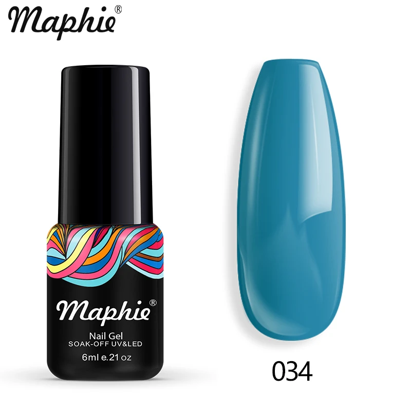 034 Maphie Гель-лак для ногтей все для маникюра Полупостоянный Vernish Soak Off UV/светодиодный Гель-лак нужен базовый верхний слой Блестящий цветной гель - Цвет: 034